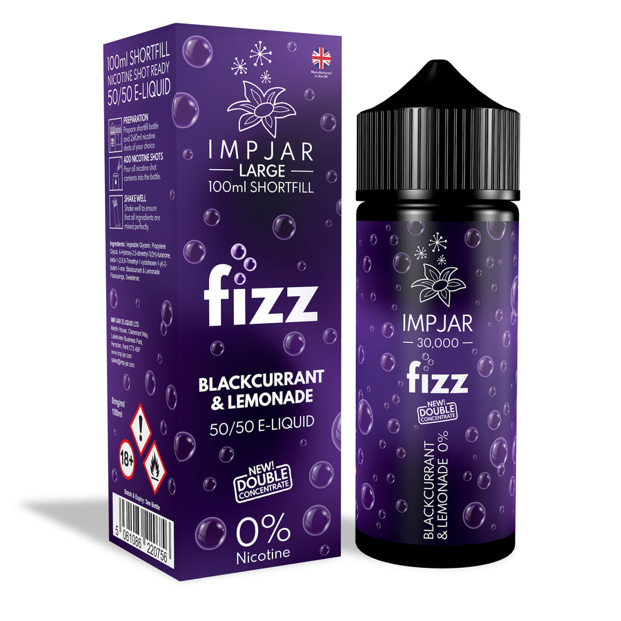 Blackcurrant Lemonade FIZZ E-Liquid 30000 Shortfill By Impjar 100ml