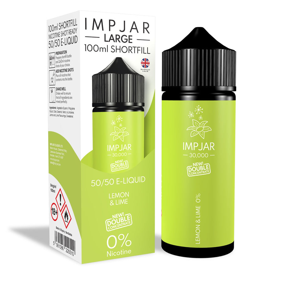 Lemon & Lime E-Liquid 30000 Shortfill By Impjar 100ml