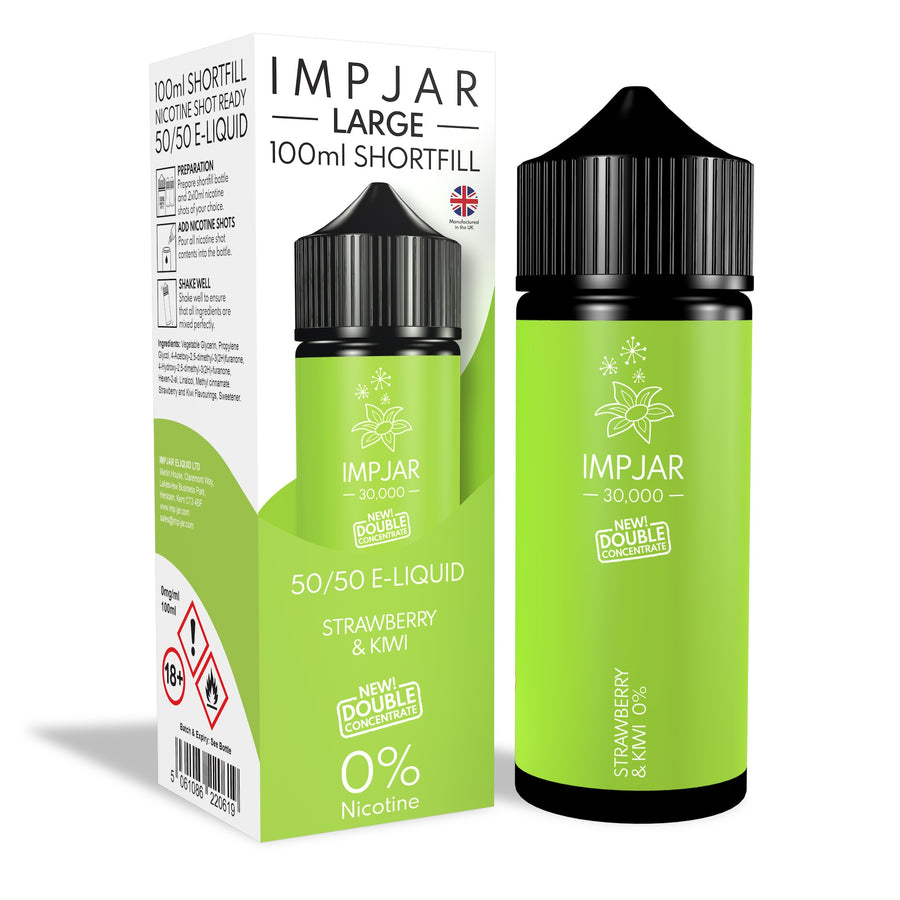 Strawberry & Kiwi E-Liquid 30000 Shortfill By Impjar 100ml