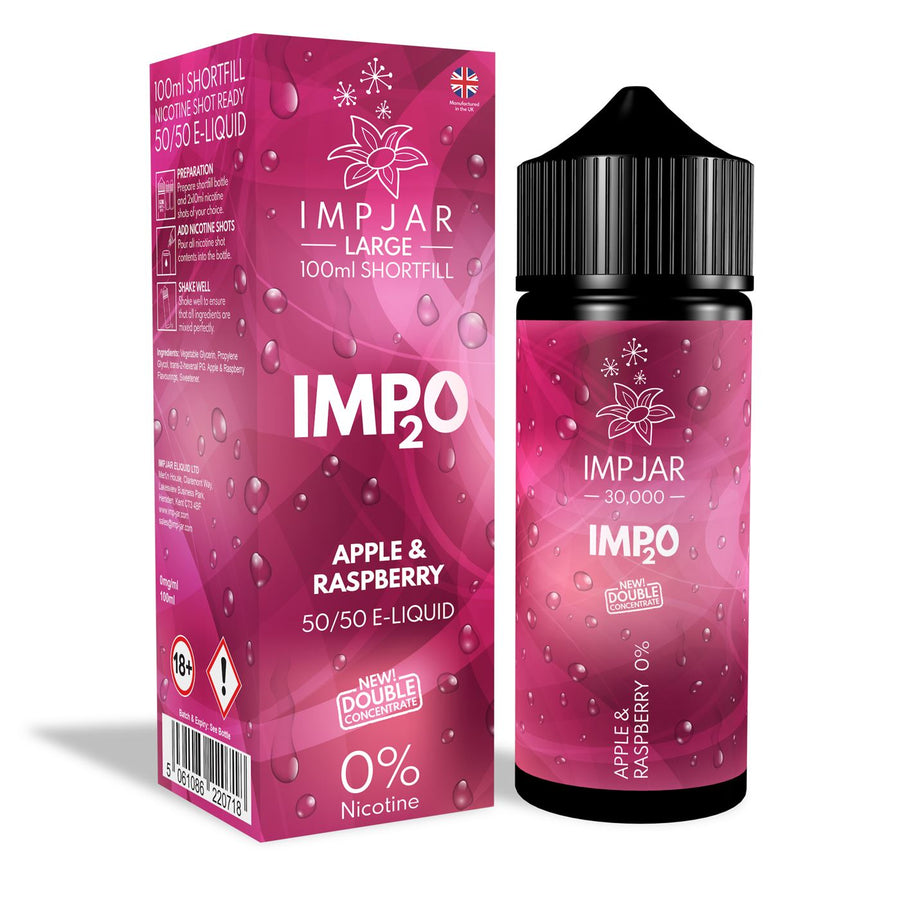 Apple & Raspberry IMP20 E-Liquid 30000 Shortfill By Impjar 100ml