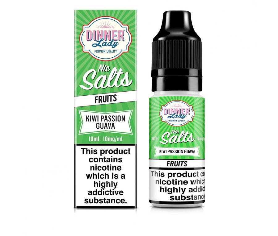 Kiwi Passion Fruit Guava E-Liquid Nicotine Salt By Dinner Lady Fruits 10ml