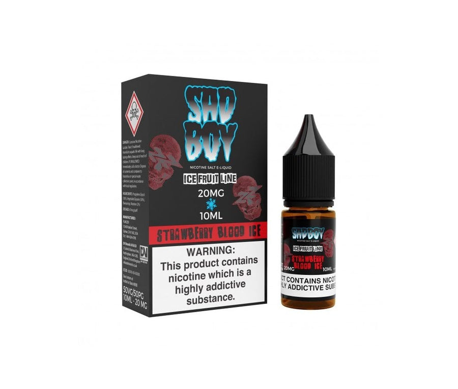 Iced Fruit Line - Strawberry Blood Ice E-Liquid Nicotine Salt By Sadboy 10ml