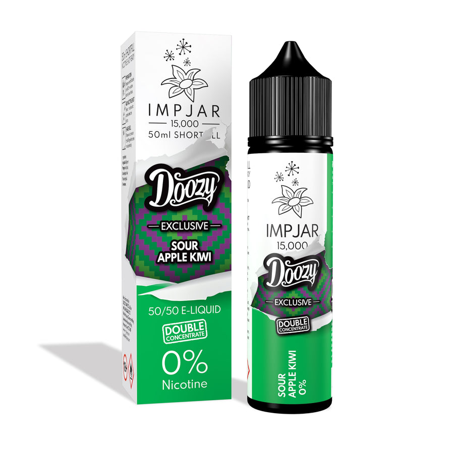Sour Apple Kiwi E-Liquid 15000 Shortfill By Impjar X Doozy Vape 50ml