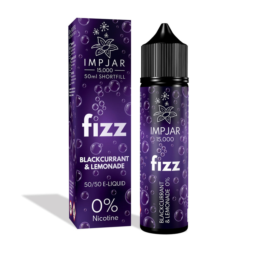 Blackcurrant & Lemonade E-Liquid FIZZ 15000 Shortfill By Impjar 50ml