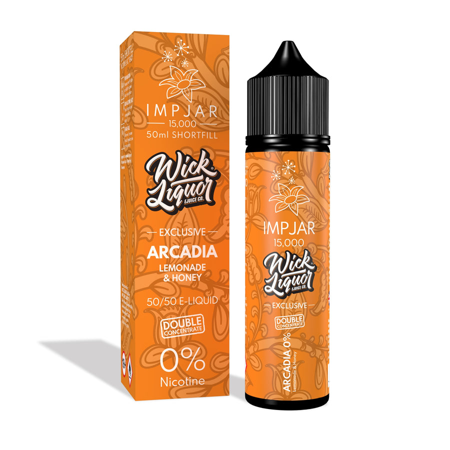 Arcadia E-Liquid 15000 Shortfill By Impjar X Wick Liquor 50ml