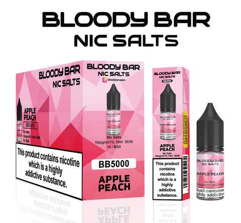 Apple Peach E-Liquid Nicotine Salt By Bloody Bar 10ml