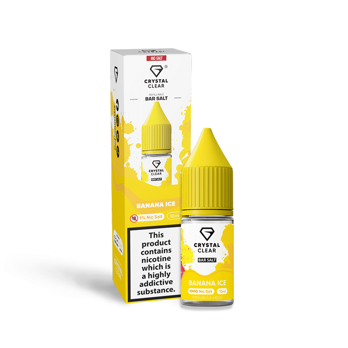 Banana Ice E-Liquid Nicotine Bar Salt By Crystal Clear 10ml