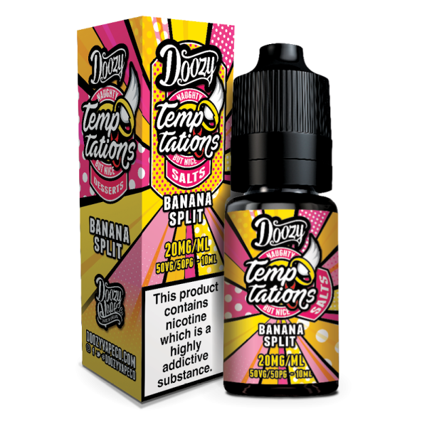 Banana Split Temptations E-Liquid Nicotine Salt By Doozy Vape 10ml