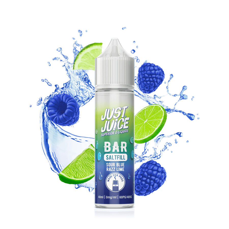 Sour Blue Razz Lime E-Liquid Bar Shortfill By Just Juice 40ml