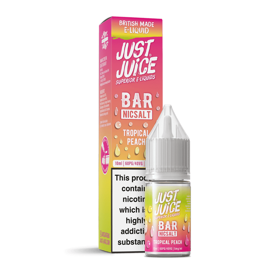 Tropical Peach Bar Range E-Liquid Nicotine Salt By Just Juice 10ml