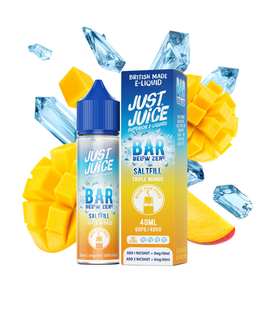 Triple Mango Below Zero E-Liquid Bar Shortfill By Just Juice 40ml