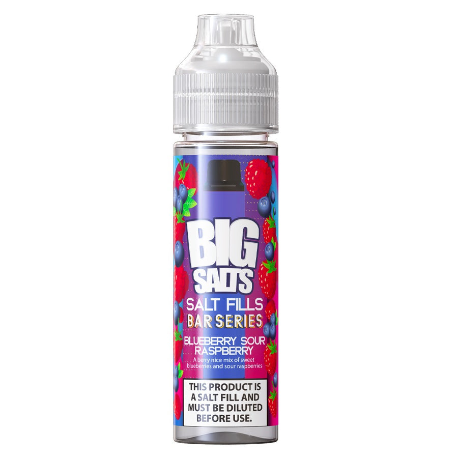 Blueberry Sour Raspberry E-Liquid Salt fill By Big Salts 30ml/60ml - Nic Salt Shots Included