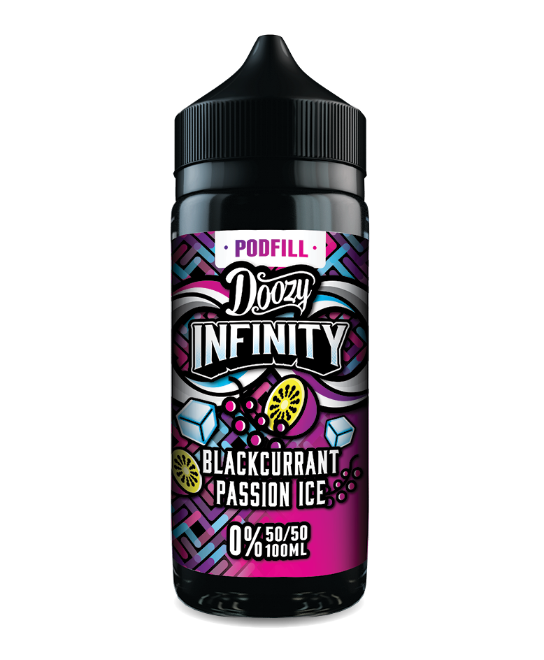 Blackcurrant Passion Ice INFINITY Podfill E-Liquid Shortfill By Doozy Vape 100ml