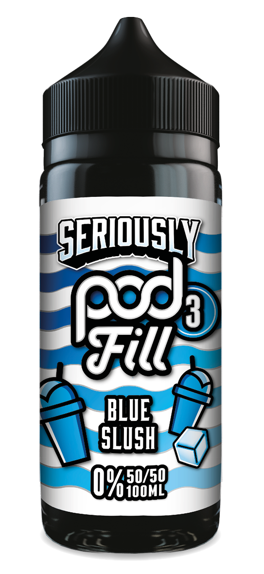 Blue Slush Seriously Pod Fill 3 E-Liquid Shortfill By Doozy Vape 100ml
