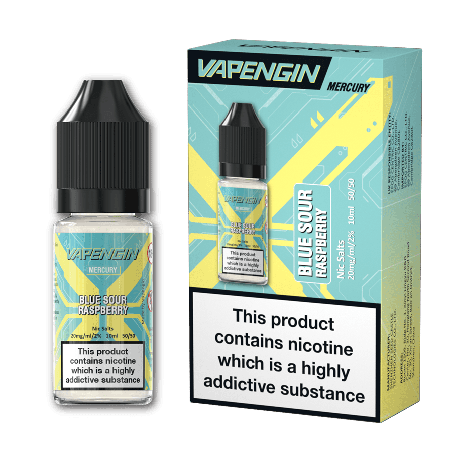 Blue Sour Raspberry Mercury E-Liquid Nicotine Salt By Vapengin 10ml