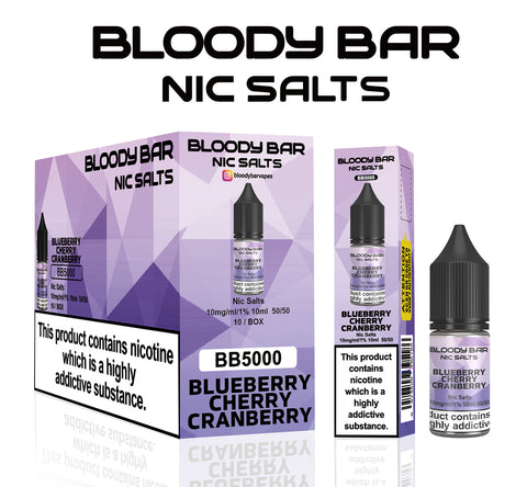 Blueberry Cherry Cranberry E-Liquid Nicotine Salt By Bloody Bar 10ml