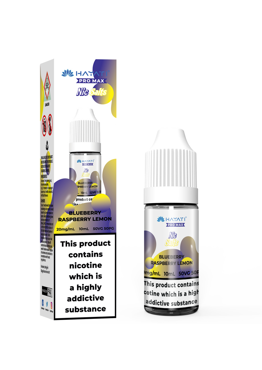 Blueberry Raspberry Lemon Pro Max Bar Vape E-Liquid Nicotine Salt By Hayati 10ml