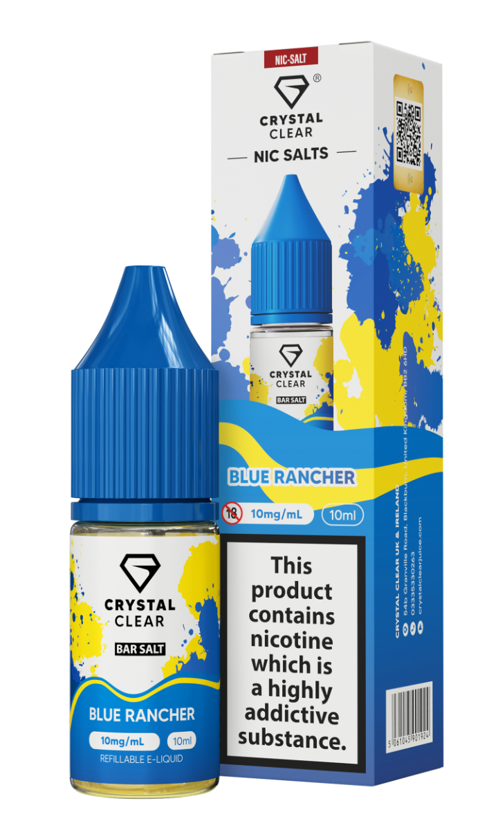 Blue Rancher E-Liquid Nicotine Bar Salt By Crystal Clear 10ml