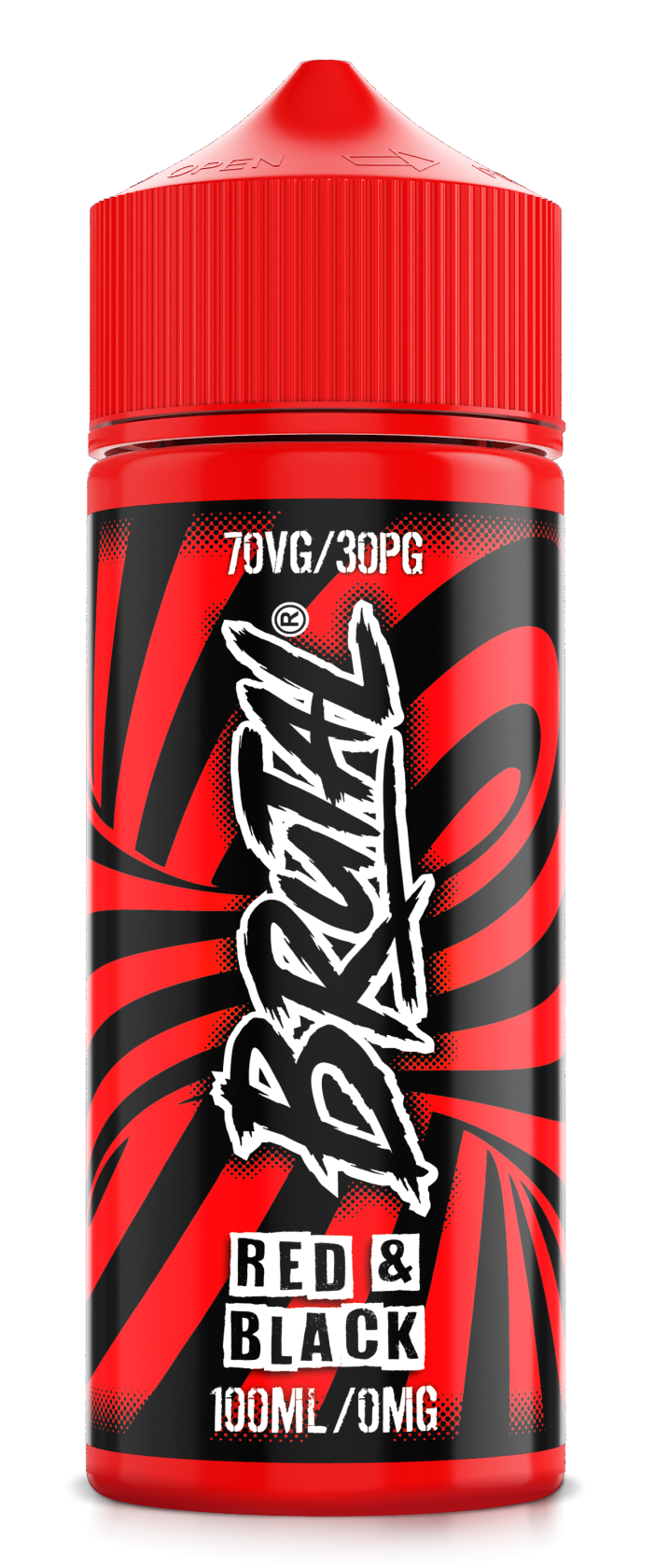 Red & Black BRUTAL Range E-Liquid Shortfill By Just Juice 100ml