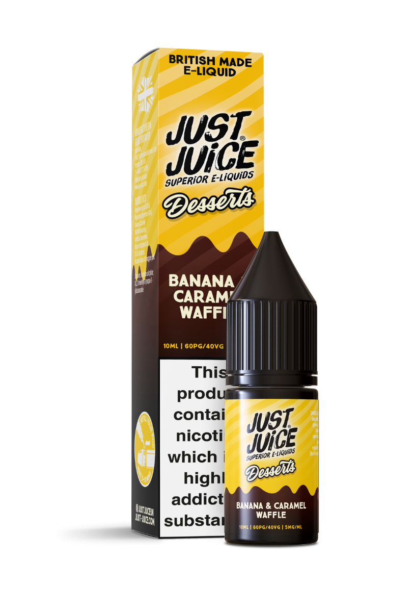 Banana Caramel Waffle Dessert Salts E-Liquid Nicotine Salt By Just Juice 10ml