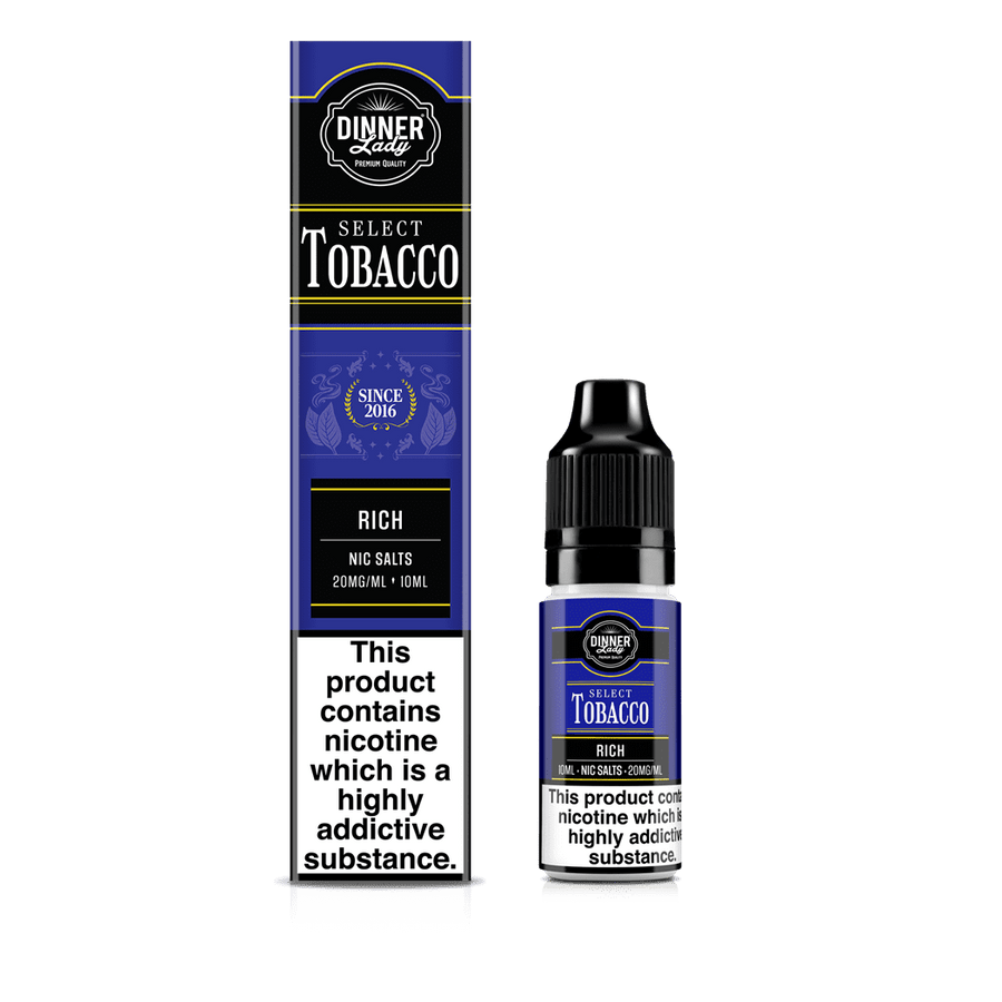 Rich SELECT TOBACCO Bar Salts E-Liquid Nicotine Salt By Dinner Lady 10ml