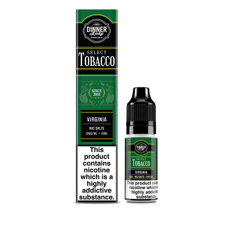 Virginia SELECT TOBACCO Bar Salts E-Liquid Nicotine Salt By Dinner Lady 10ml