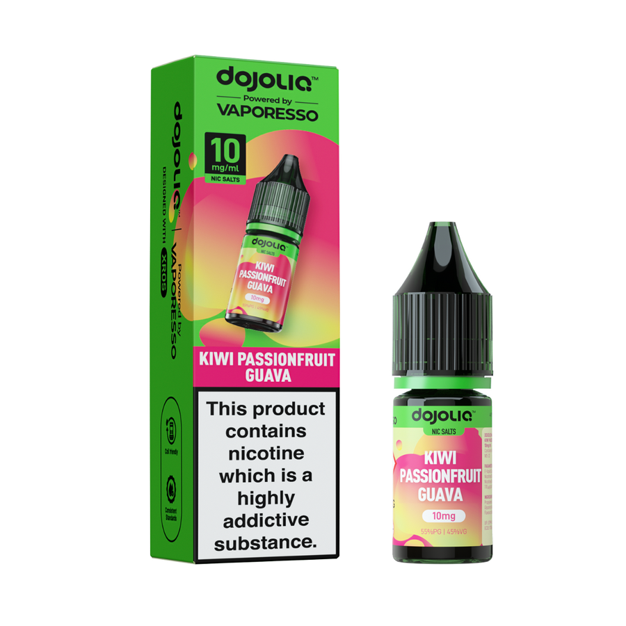 Kiwi Passion Fruit Guava DOJOLIQ E-Liquid Nicotine Salt By Vaporesso 10ml