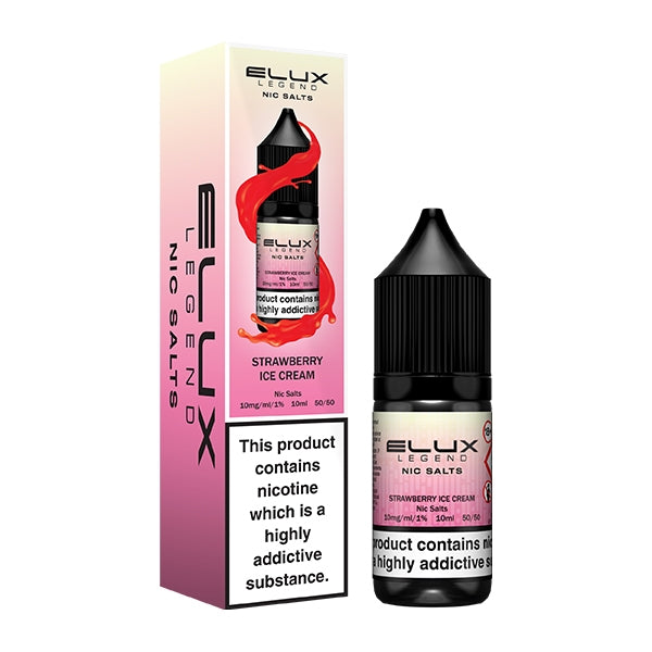 Strawberry Ice Cream E-Liquid Nicotine Salt By Elux Legend 10ml