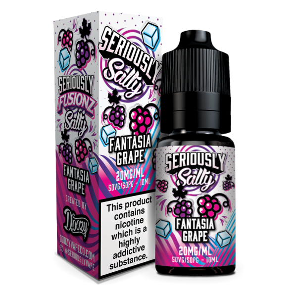 Fantasia Grape Seriously Fusionz Salty E-Liquid Nicotine Salt By Doozy Vape 10ml