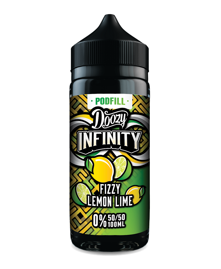 Fizzy Lemon Lime INFINITY Podfill E-Liquid Shortfill By Doozy Vape 100ml