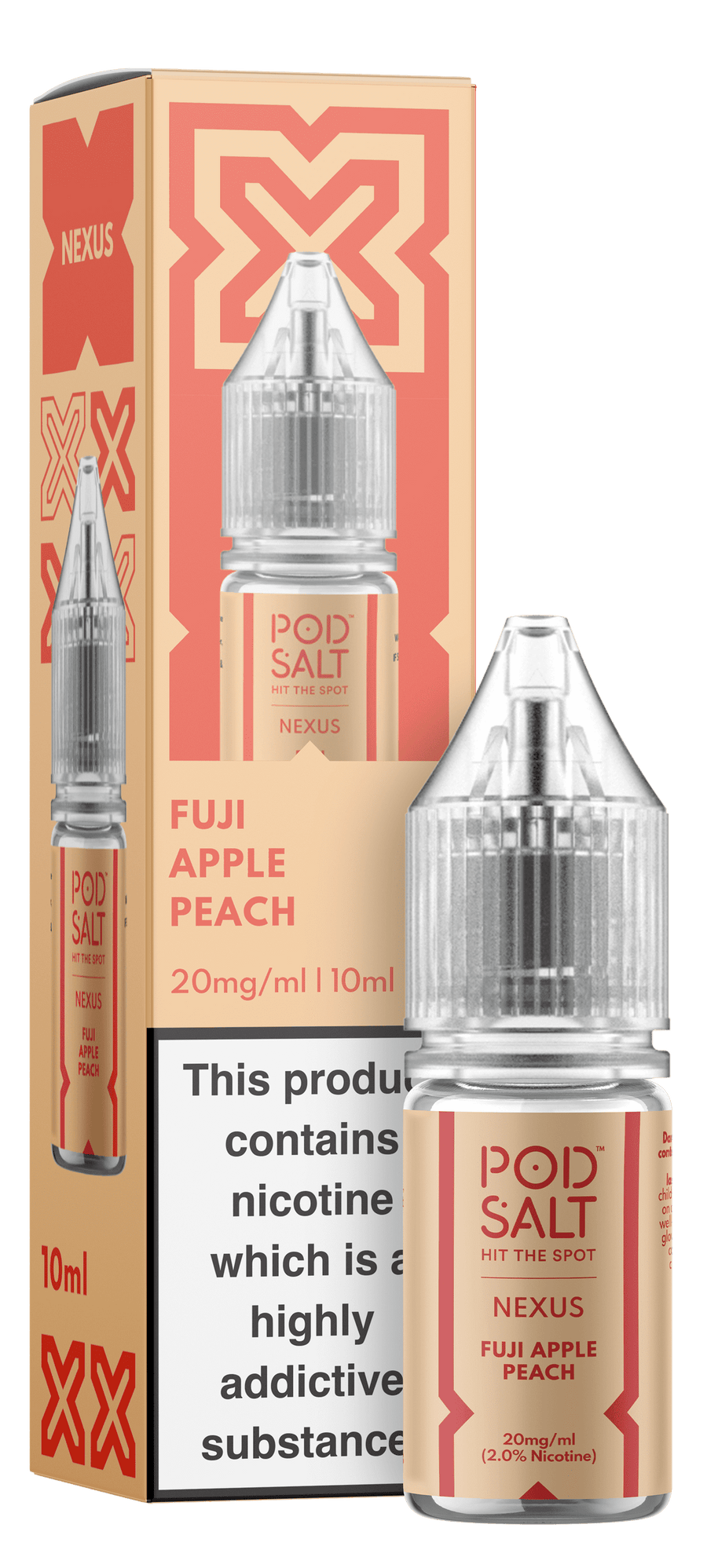 Fuji Apple Peach NEXUS E-Liquid Nicotine Salt By Pod Salt 10ml