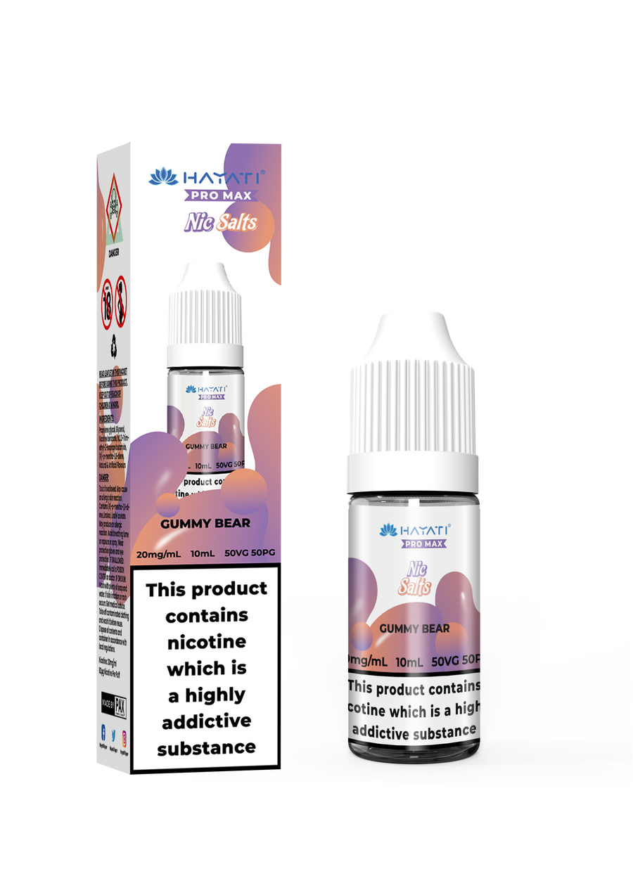 Gummy Bear Pro Max Bar Vape E-Liquid Nicotine Salt By Hayati 10ml