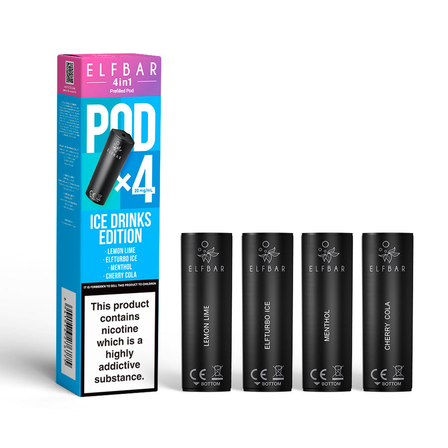 Elf Bar 4 in 1 Replacement Pre-Filled Flavour Pods 4 Pack 20mg