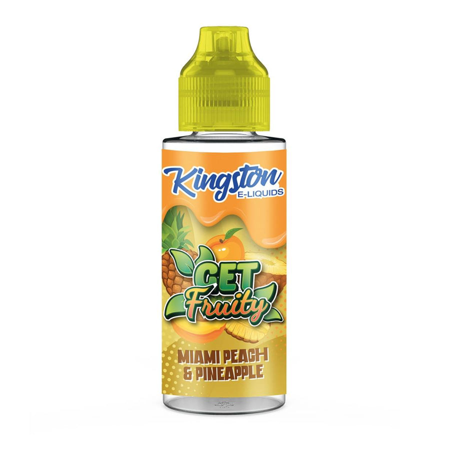 Miami Peach Pineapple Get Fruity E-Liquid Shortfill By Kingston 100ml