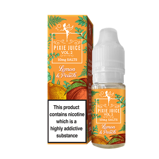 Lemon & Peach E-Liquid Nicotine Salt By Pixie Juice Vol. 2 10ml