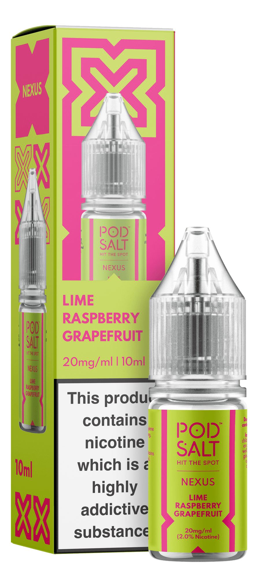 Lime Raspberry Grapefruit NEXUS E-Liquid Nicotine Salt By Pod Salt 10ml