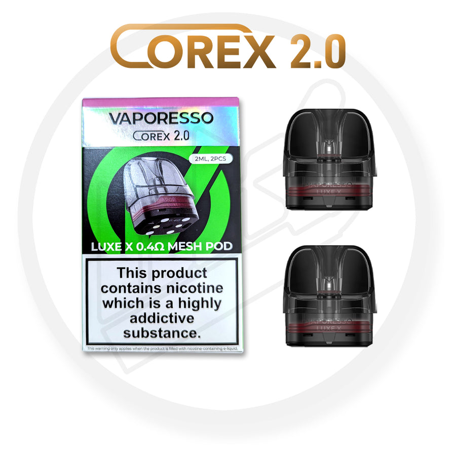 Vaporesso LUXE X Replacement 2ml Pods (COREX 2.0 Edition) - 0.4 Ohm
