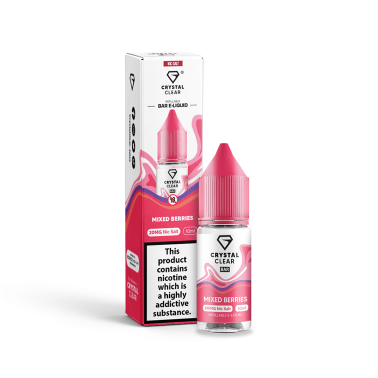 Mixed Berries E-Liquid Nicotine Bar Salt By Crystal Clear 10ml