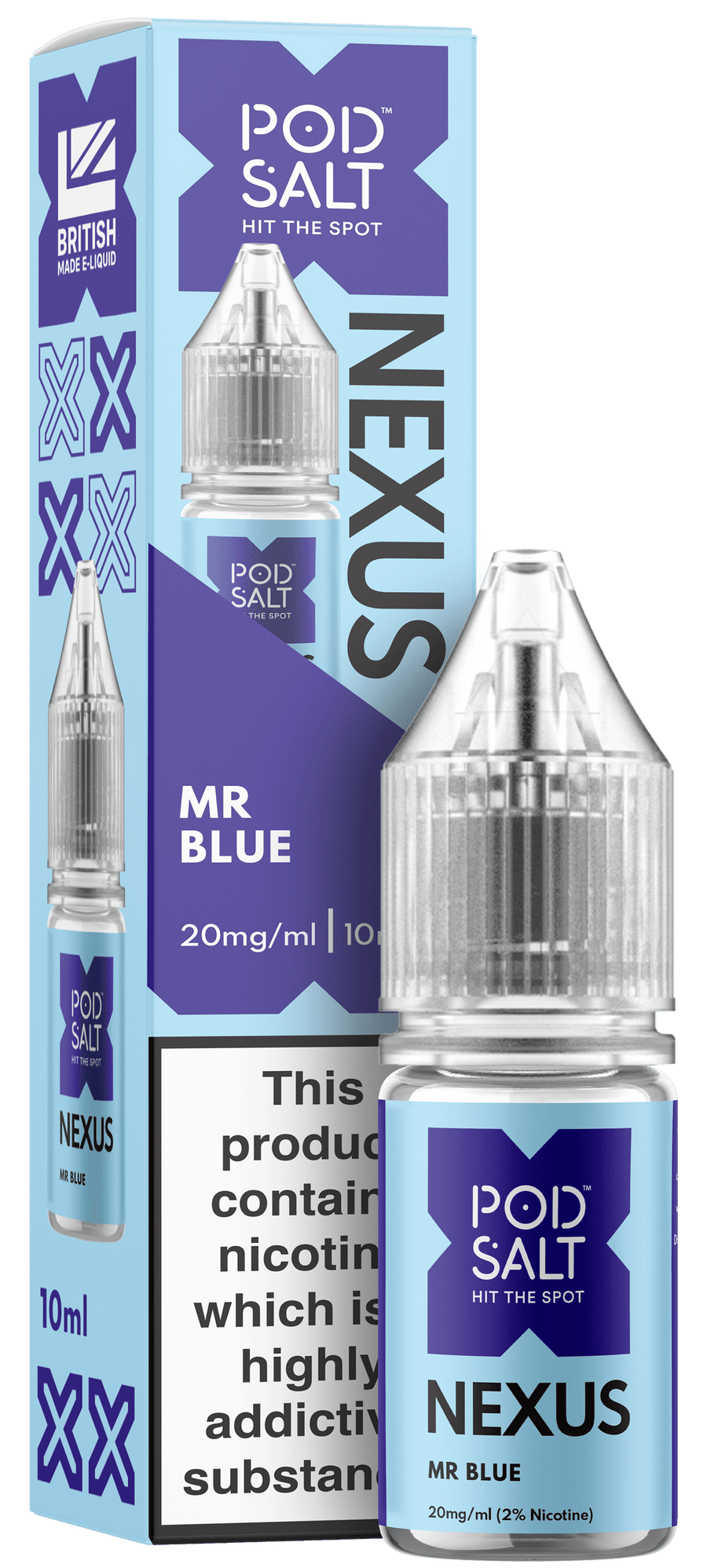 Mr Blue NEXUS E-Liquid Nicotine Salt By Pod Salt 10ml