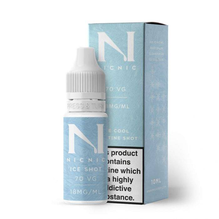 NicNic 18mg Nicotine ICE Shots 70% VG