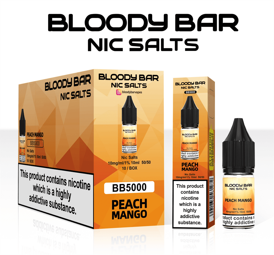 Peach Mango E-Liquid Nicotine Salt By Bloody Bar 10ml