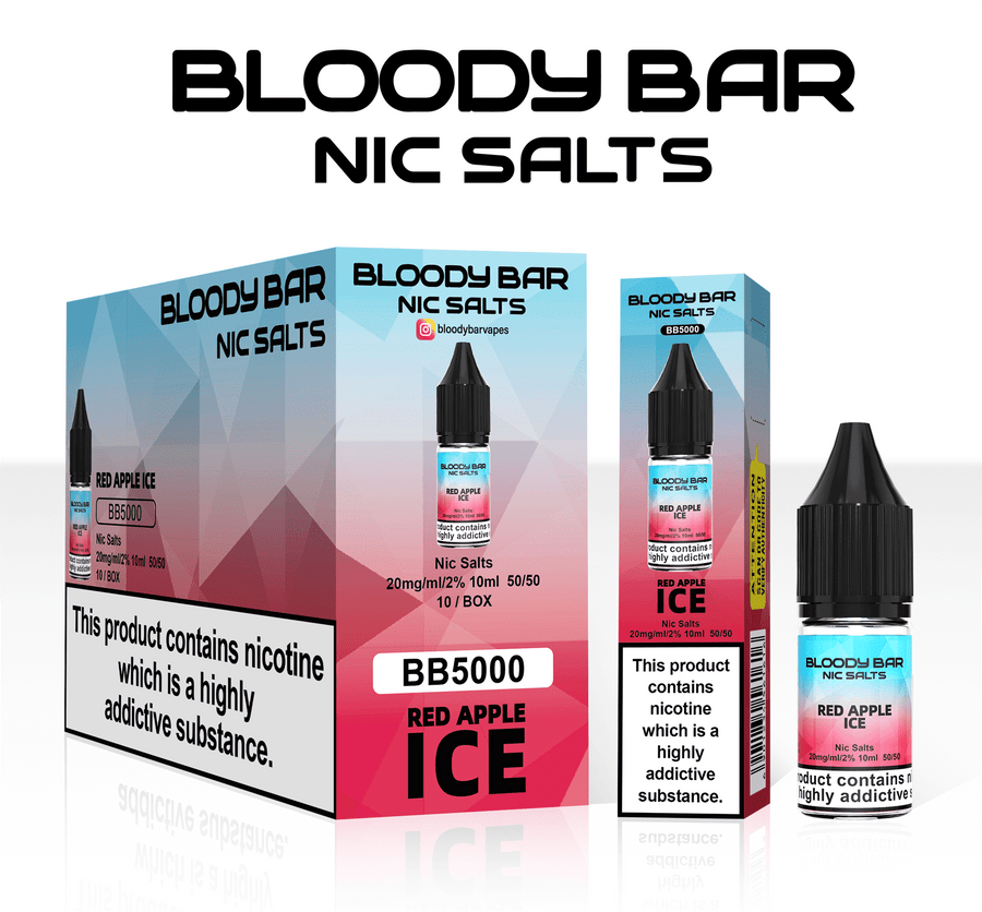 Red Apple Ice E-Liquid Nicotine Salt By Bloody Bar 10ml