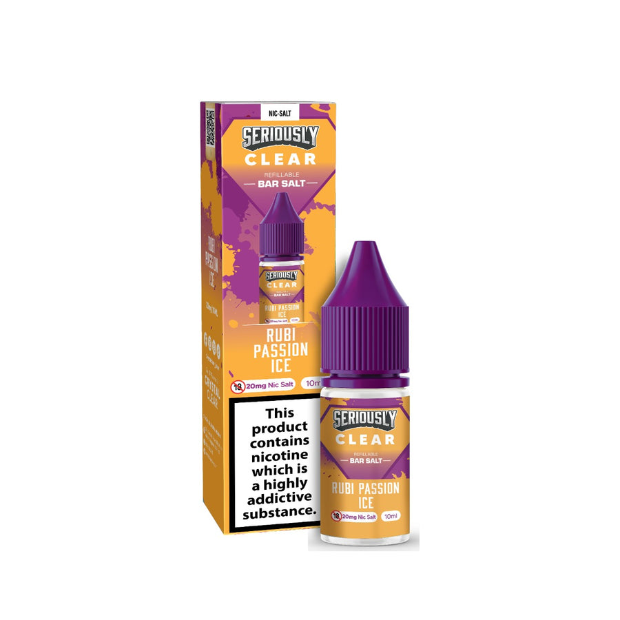 Rubi Passion Ice Seriously Clear Seriously Clear E-Liquid Nicotine Salt By Crystal Clear x Doozy 10ml
