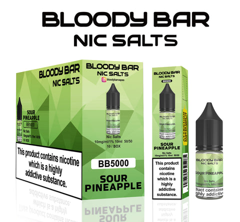 Sour Pineapple E-Liquid Nicotine Salt By Bloody Bar 10ml
