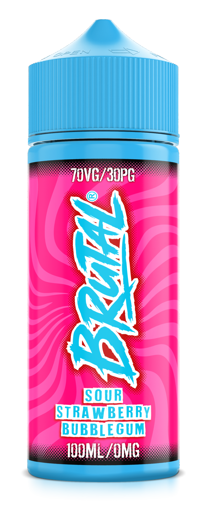 Sour Strawberry Bubblegum BRUTAL Range E-Liquid Shortfill By Just Juice 100ml