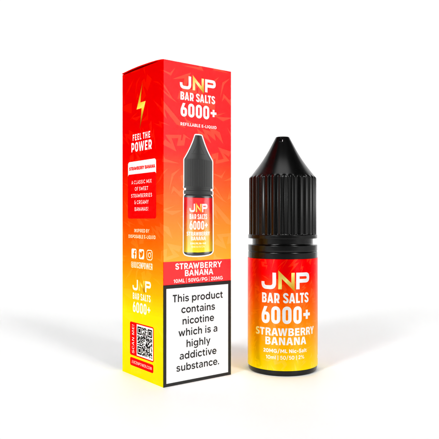 Juice N' Power Bar Salts 6000+ Strawberry Banana Nic Salt