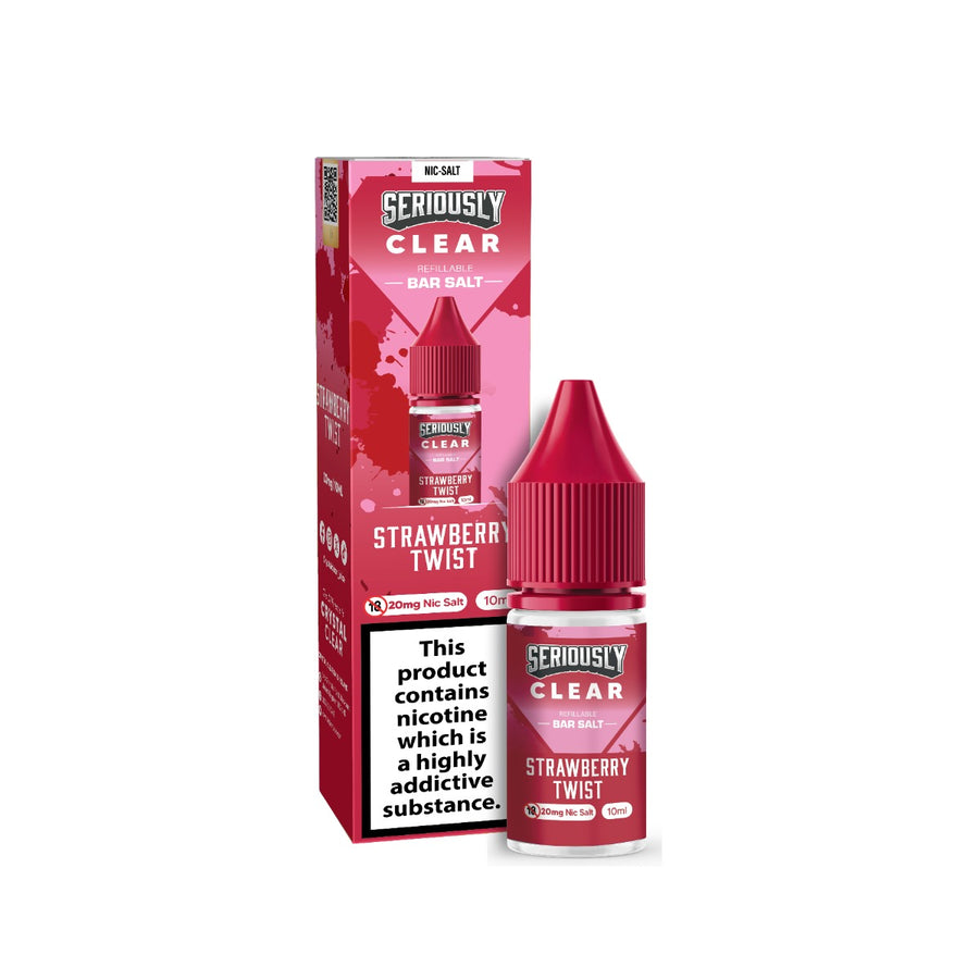 Strawberry Twist Seriously Clear Seriously Clear E-Liquid Nicotine Salt By Crystal Clear x Doozy 10ml