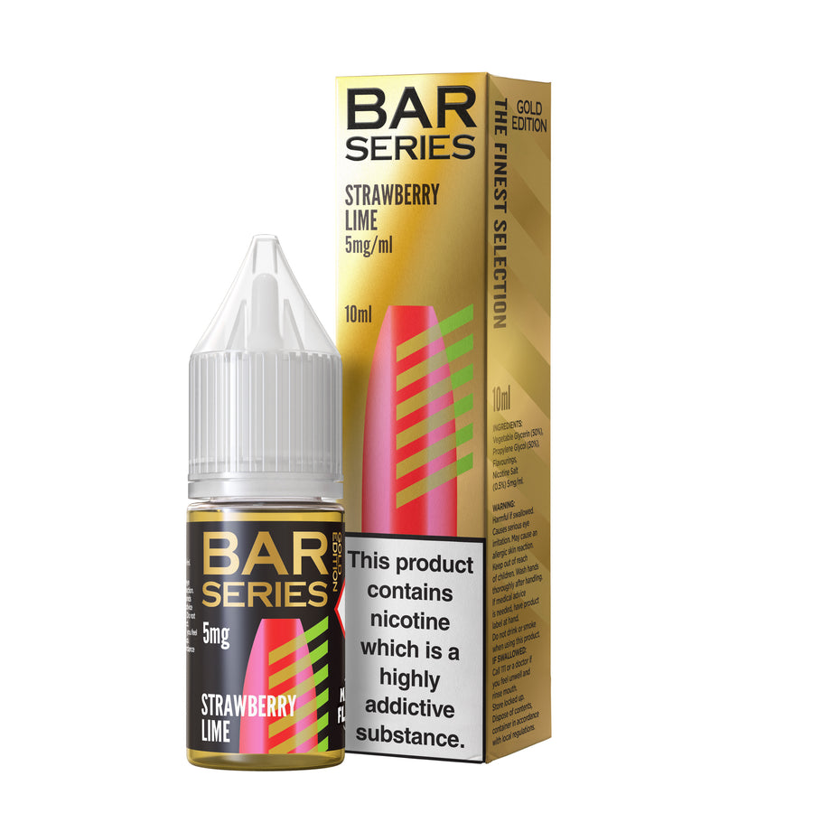 Strawberry Lime GOLD EDITION E-Liquid Nicotine Salt By Bar Series 10ml