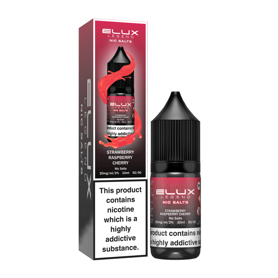 Strawberry Raspberry Cherry E-Liquid Nicotine Salt By Elux Legend 10ml
