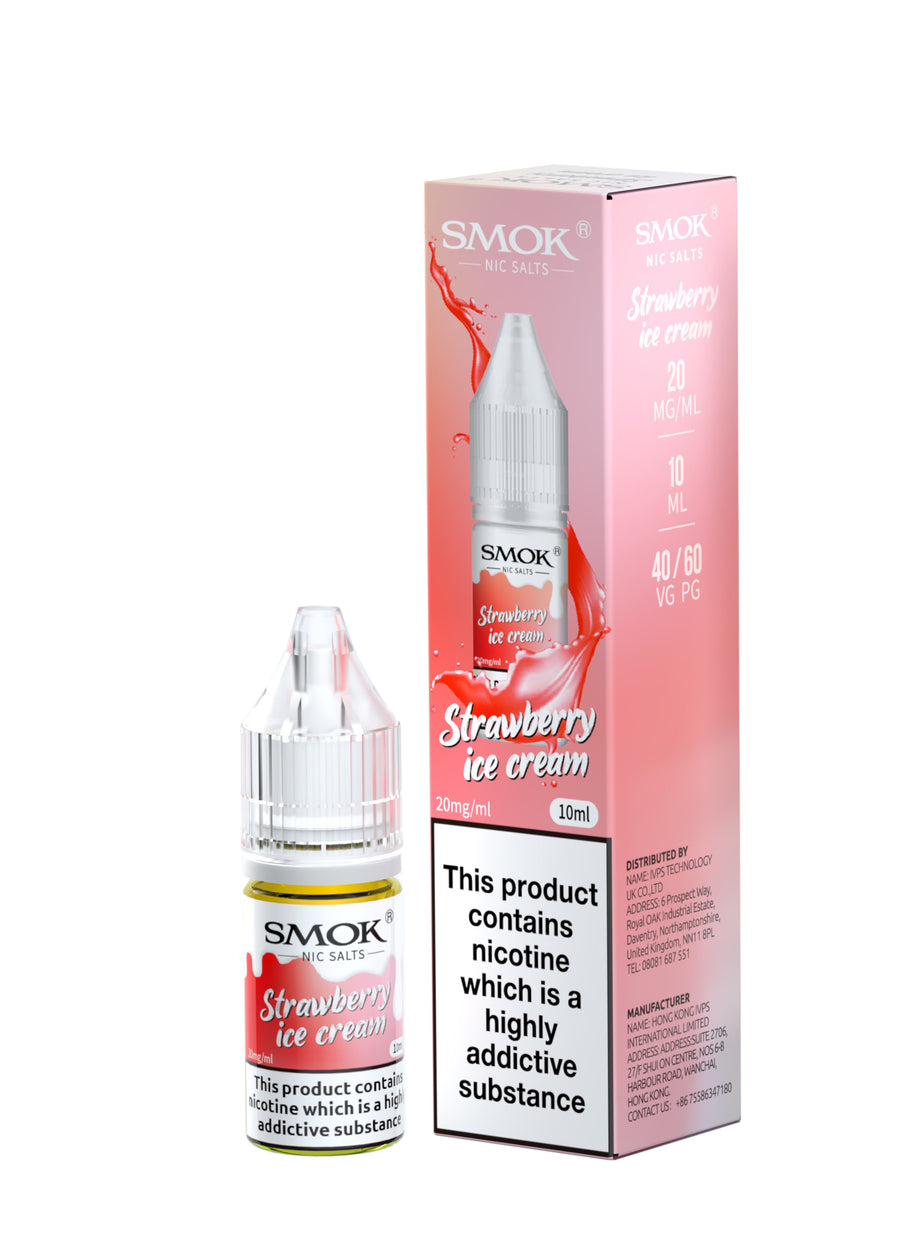 Strawberry Ice Cream E-Liquid Nicotine Salt By Smok 10ml